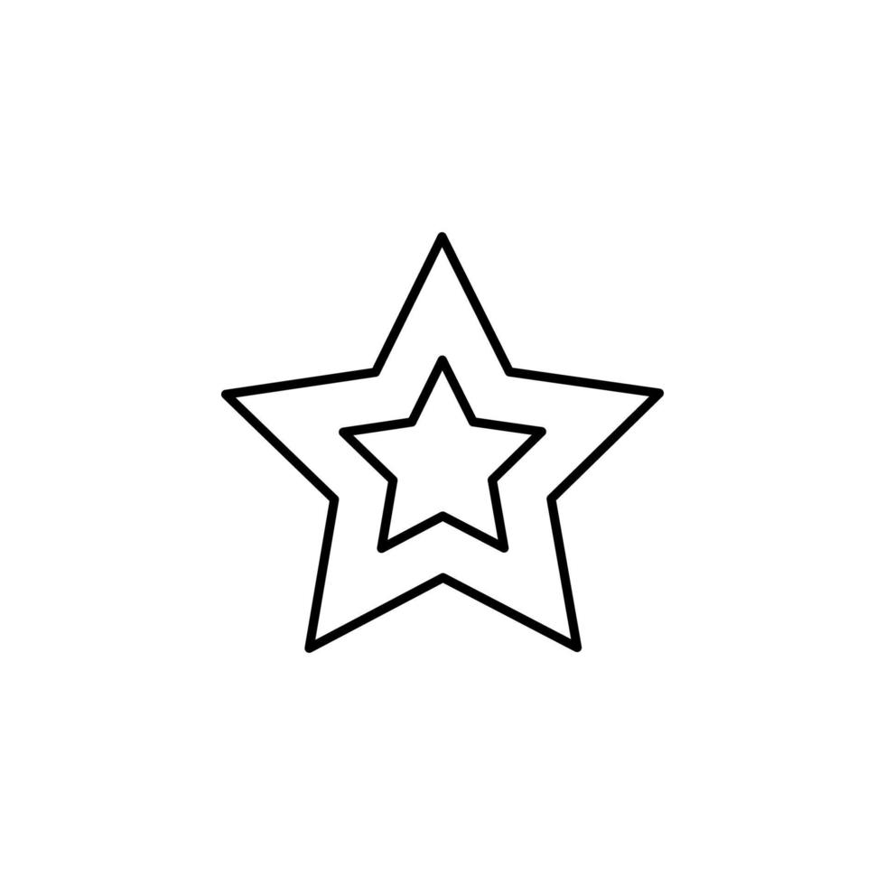 stjärna linje vektor ikon