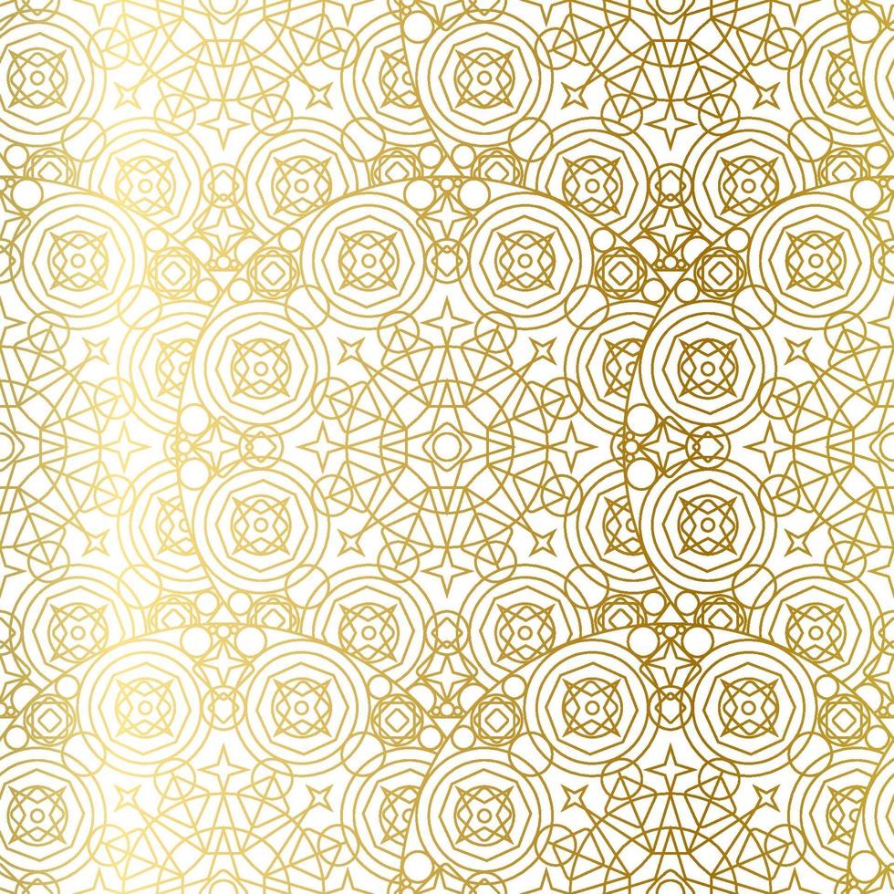 Gold Luxus Kunst Mandala Boho nahtloses Muster vektor