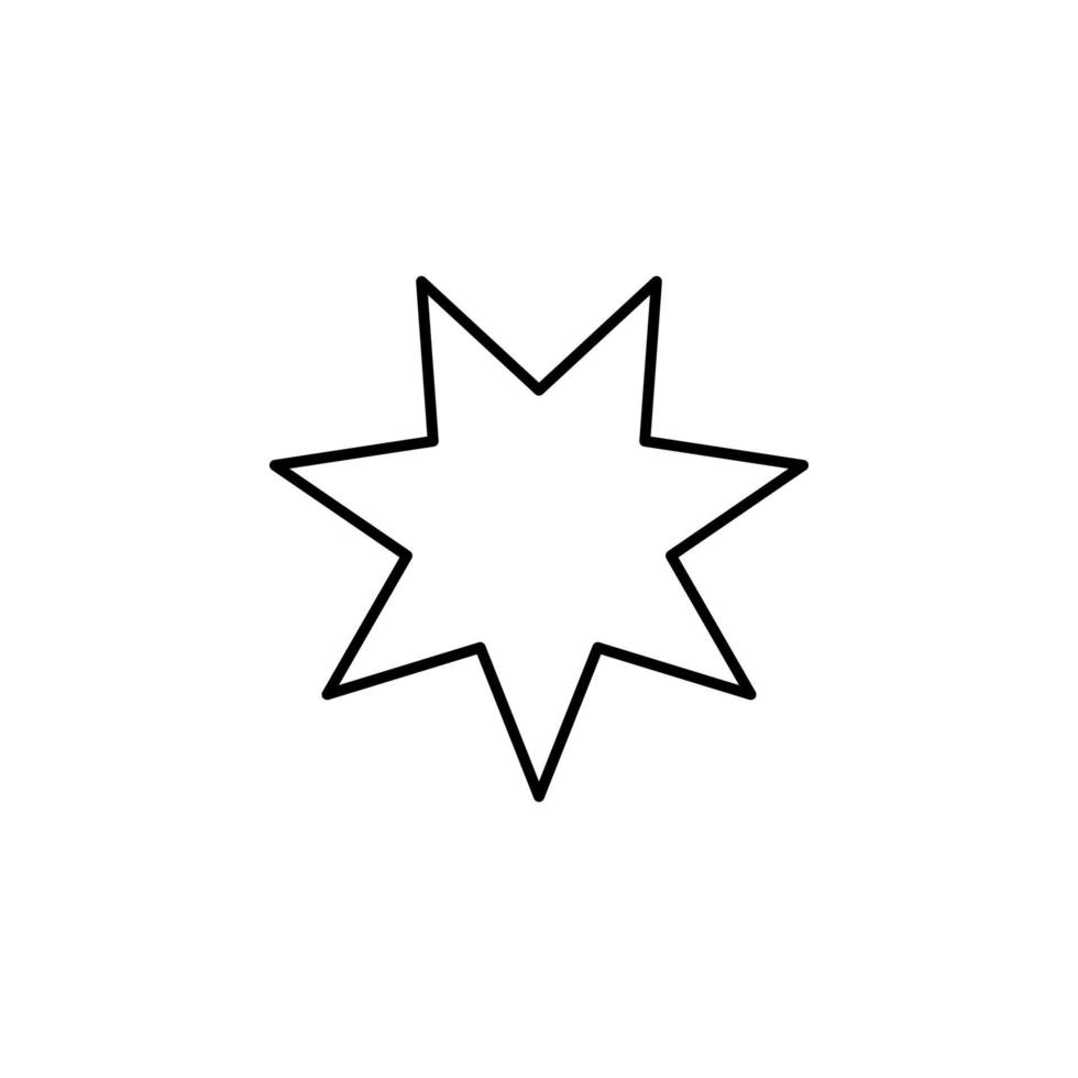 Star Linie Vektor Symbol