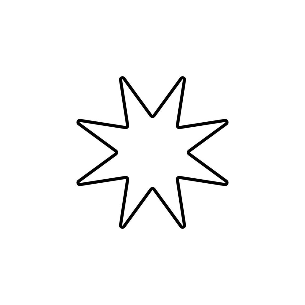 achtzackig Star Linie Vektor Symbol