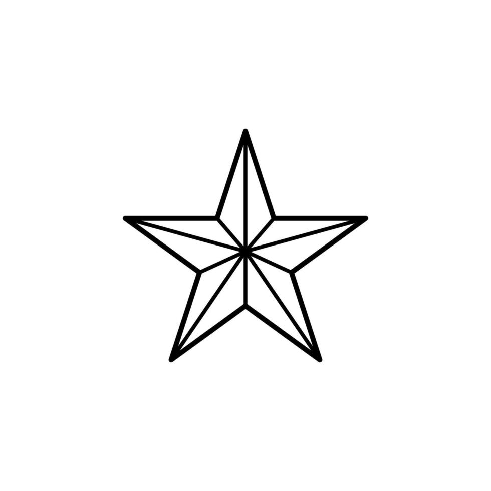 stjärna linje vektor ikon