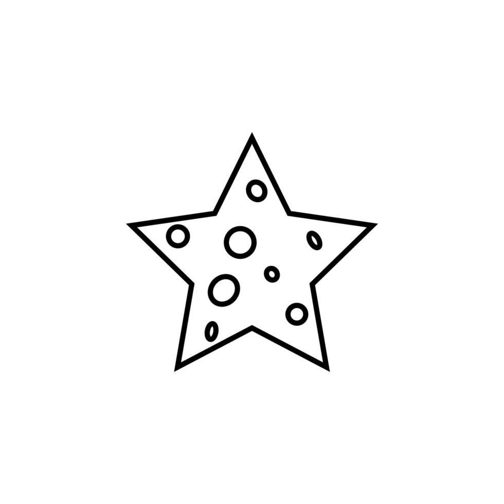 Star mit Luftblasen Linie Vektor Symbol
