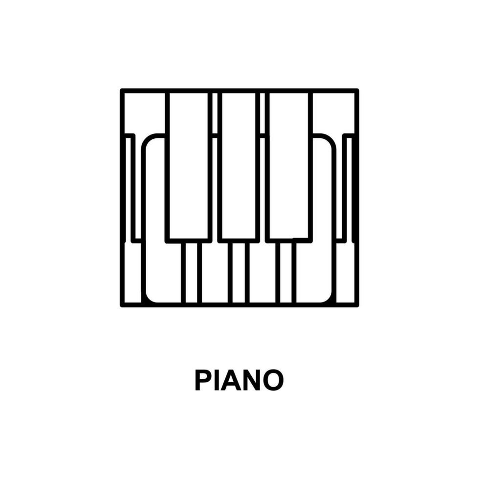 piano nycklar vektor ikon