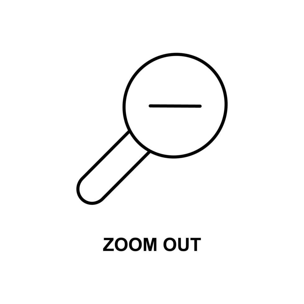 zoom ut tecken vektor ikon