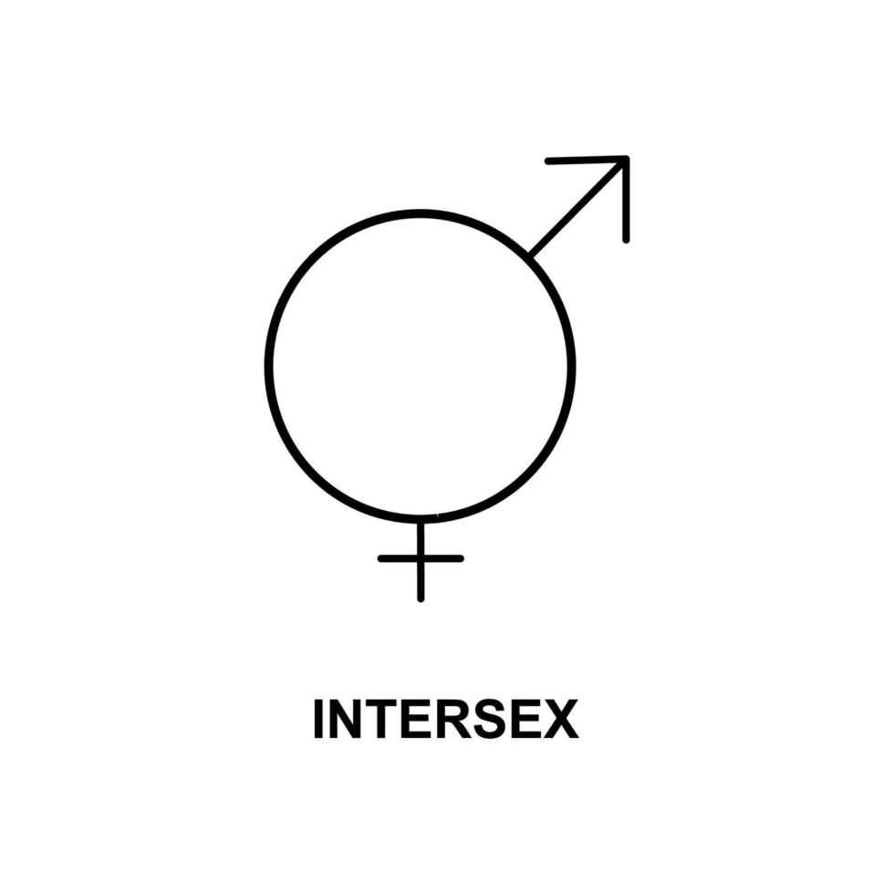 intersex tecken vektor ikon