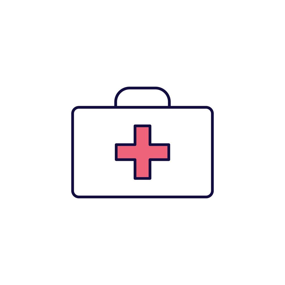 medicinsk resväska vektor ikon