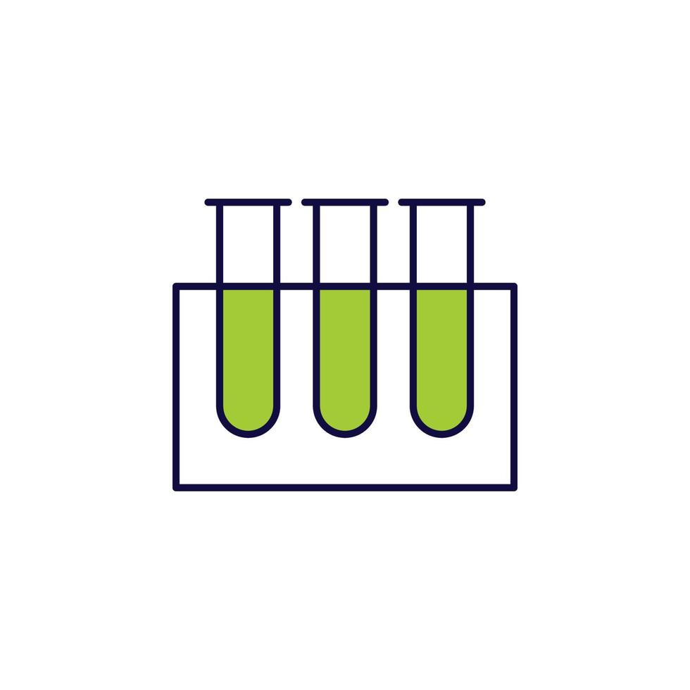 laboratorium testa rör vektor ikon
