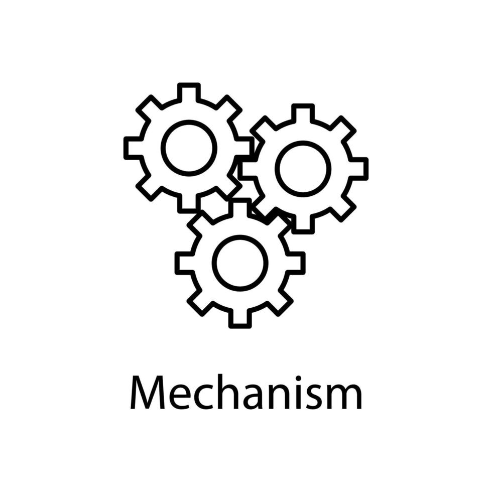 Mechanismus-Vektor-Symbol vektor