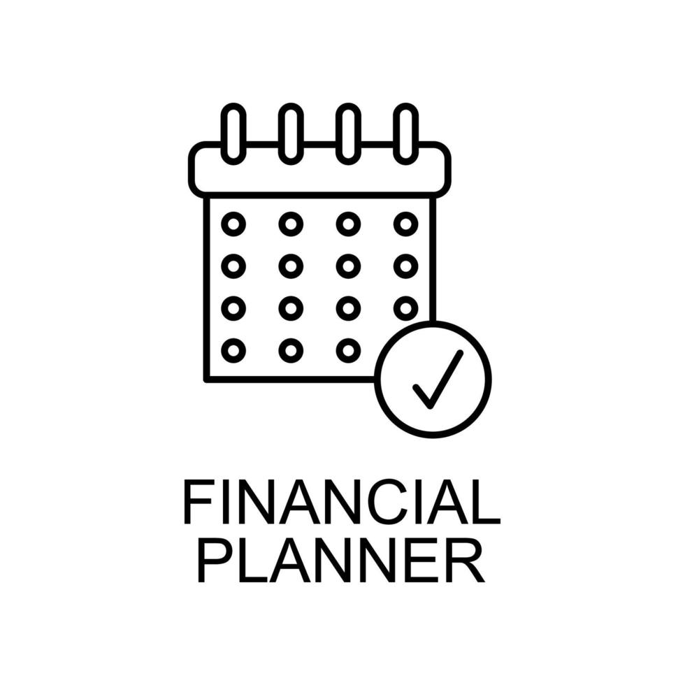 finanziell Planer Vektor Symbol