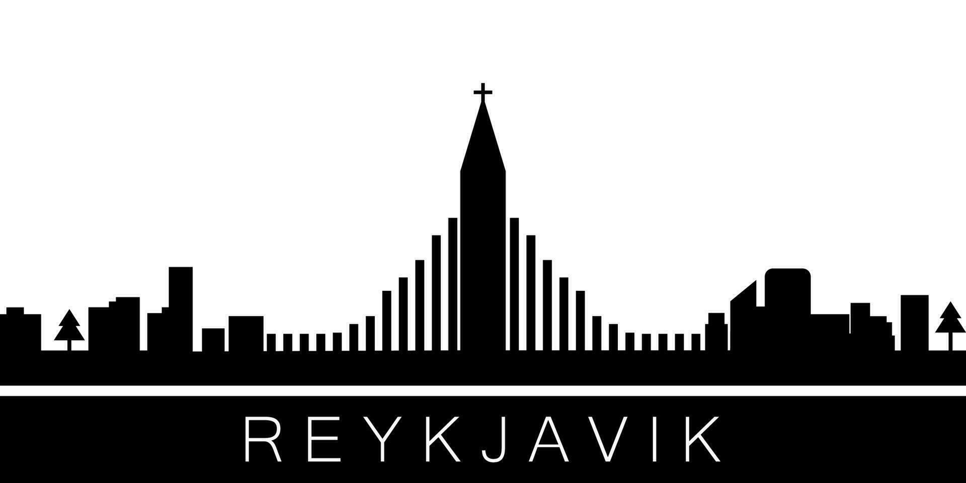 Reykjavik detailliert Horizont Vektor Symbol