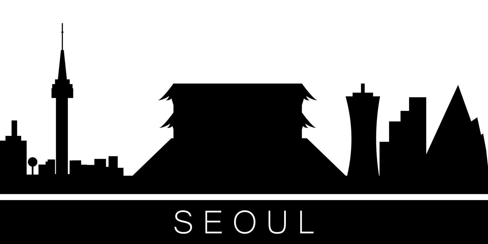 Seoul detailliert Horizont Vektor Symbol
