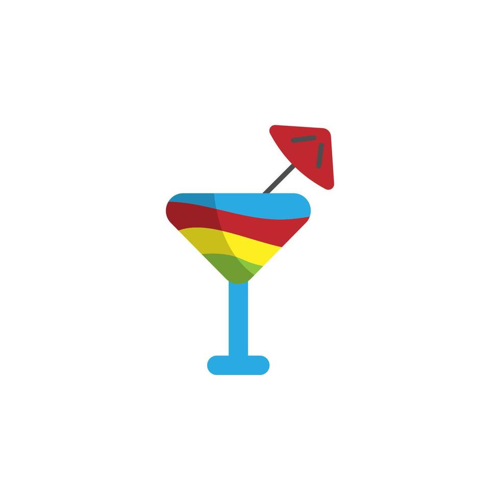 Welt Stolz Tag, Cocktailfarbe Vektor Symbol