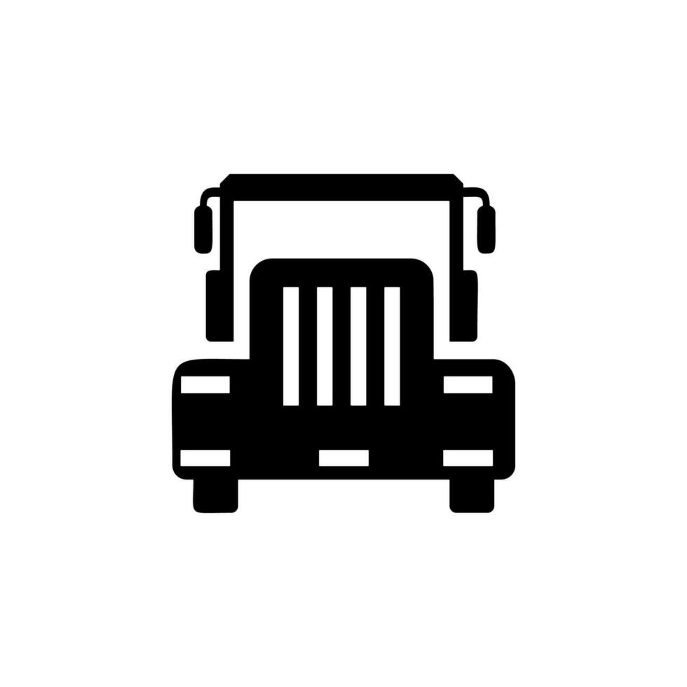 Vorderseite Aussicht LKW, Auto Vektor Symbol