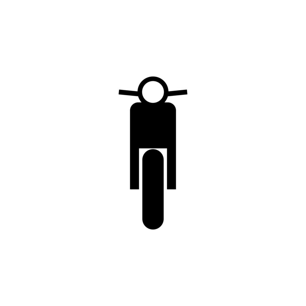 Vorderseite Aussicht Motorrad, Transport Vektor Symbol