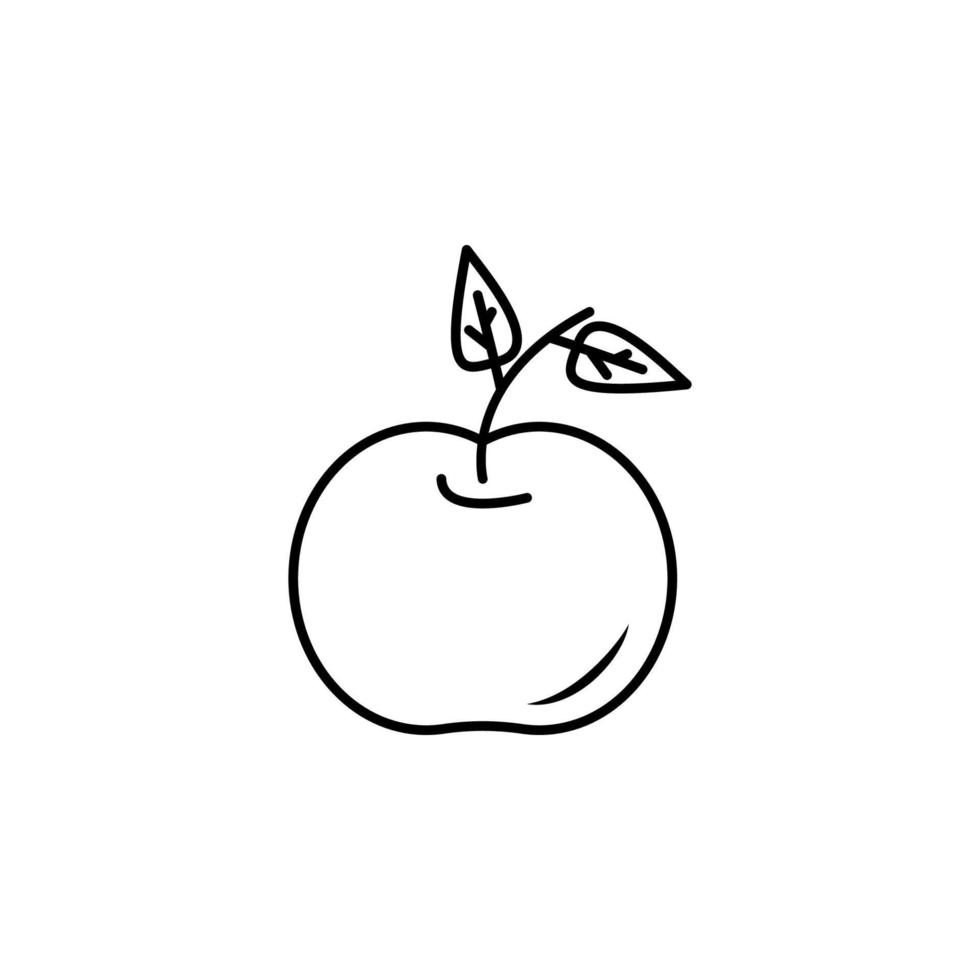 äpple, frukt vektor ikon