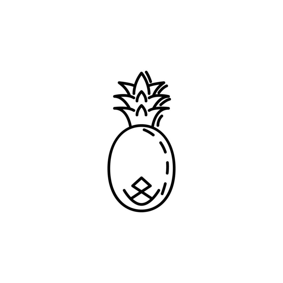 ein Ananas Dämmerung Stil Vektor Symbol