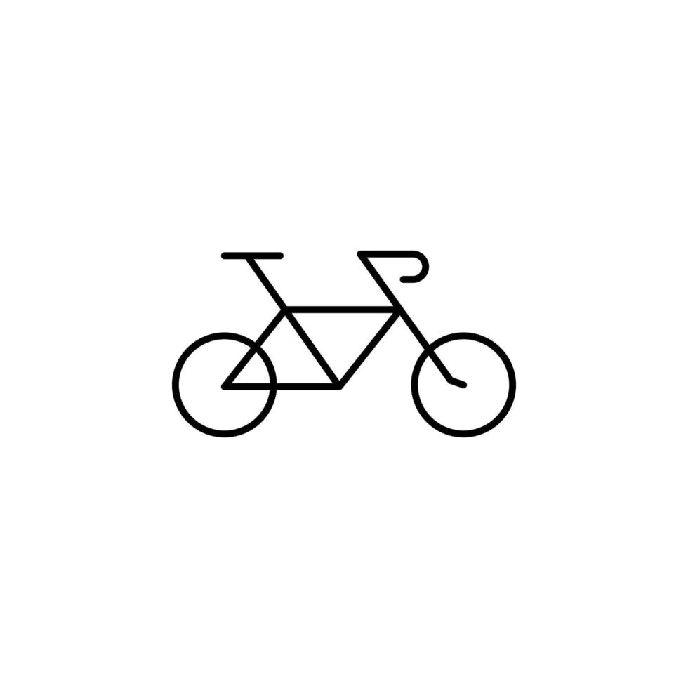 ein Fahrrad Gliederung Vektor Symbol