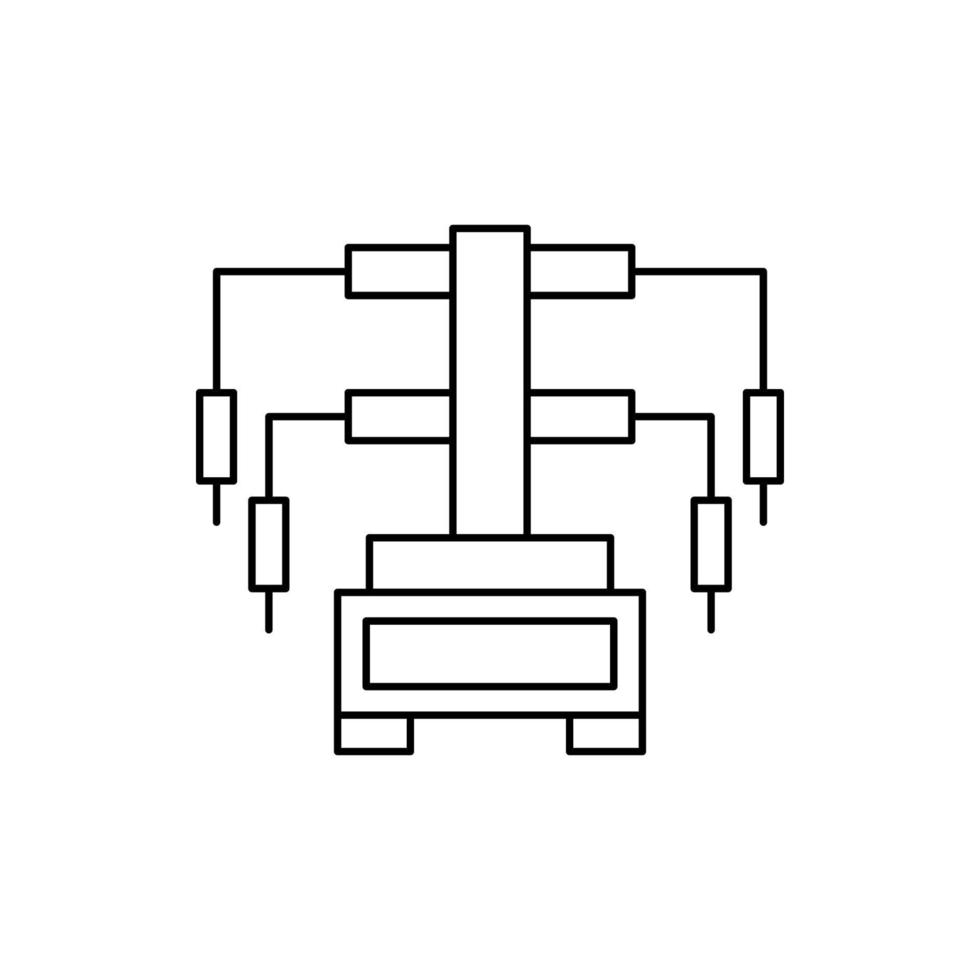 Roboter Mechanismus Medizin Technologie Vektor Symbol