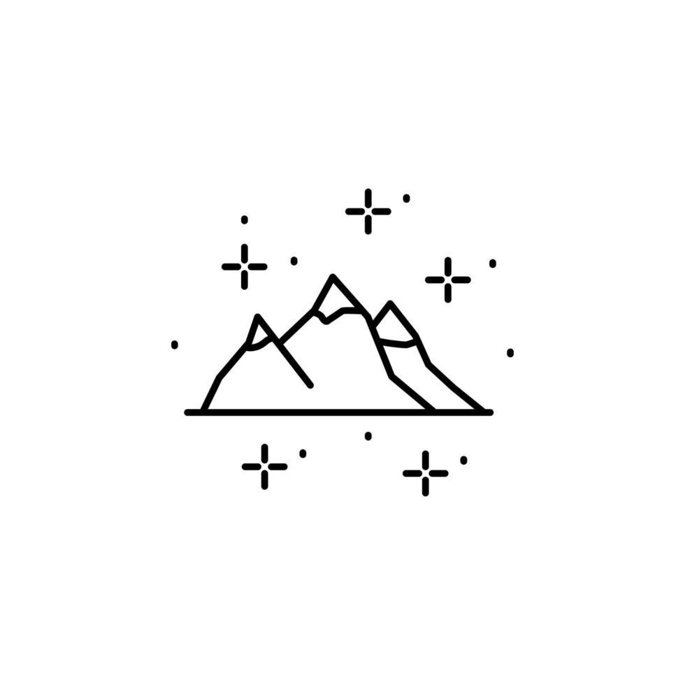 Landschaft, Berge Vektor Symbol