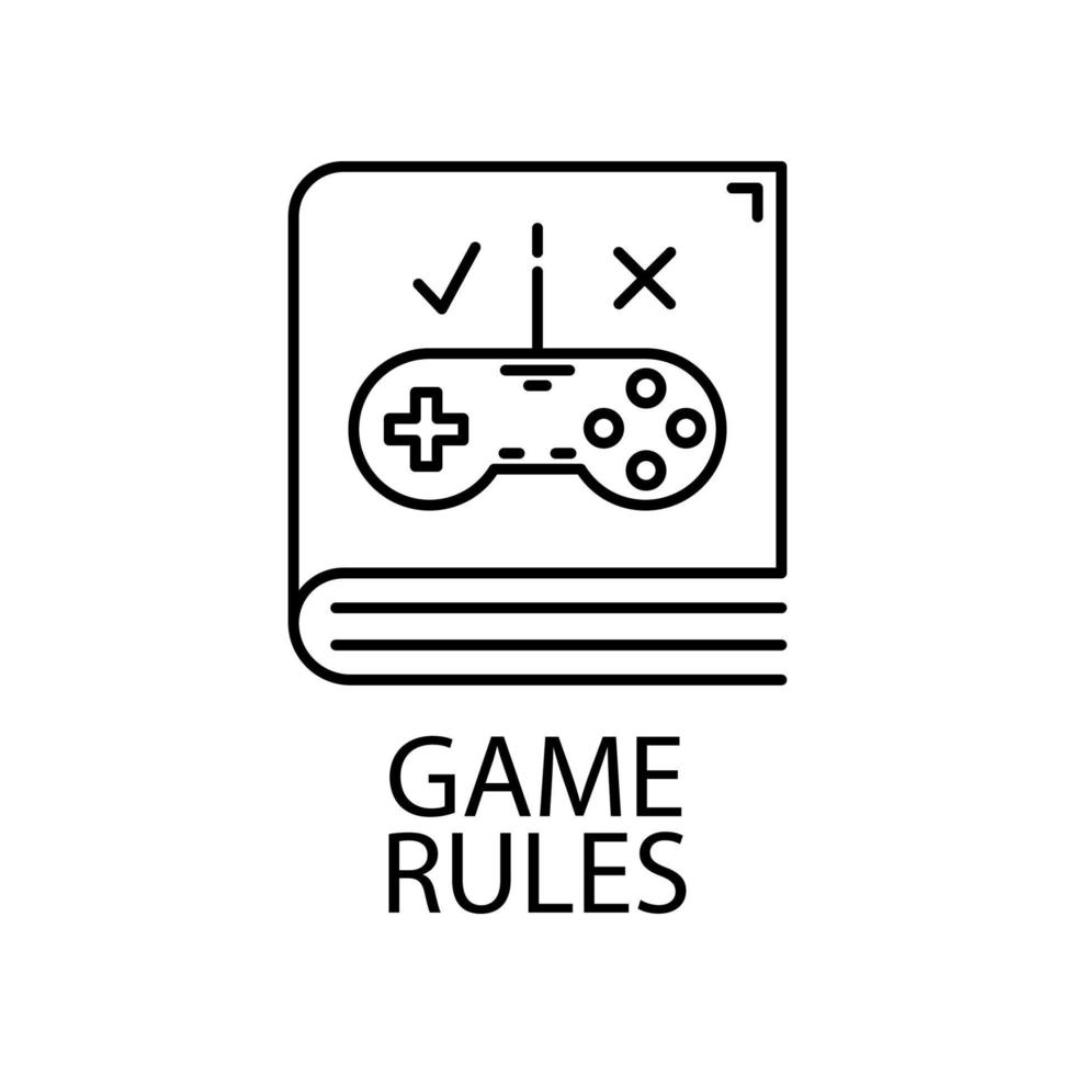 spel regler vektor ikon