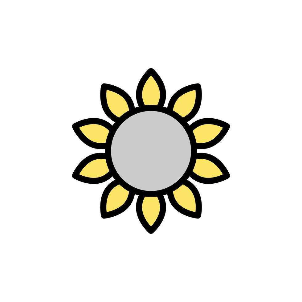 solros, blomma vektor ikon