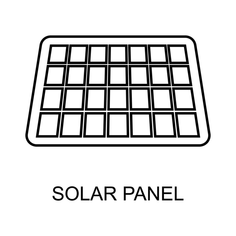 sol- panel vektor ikon