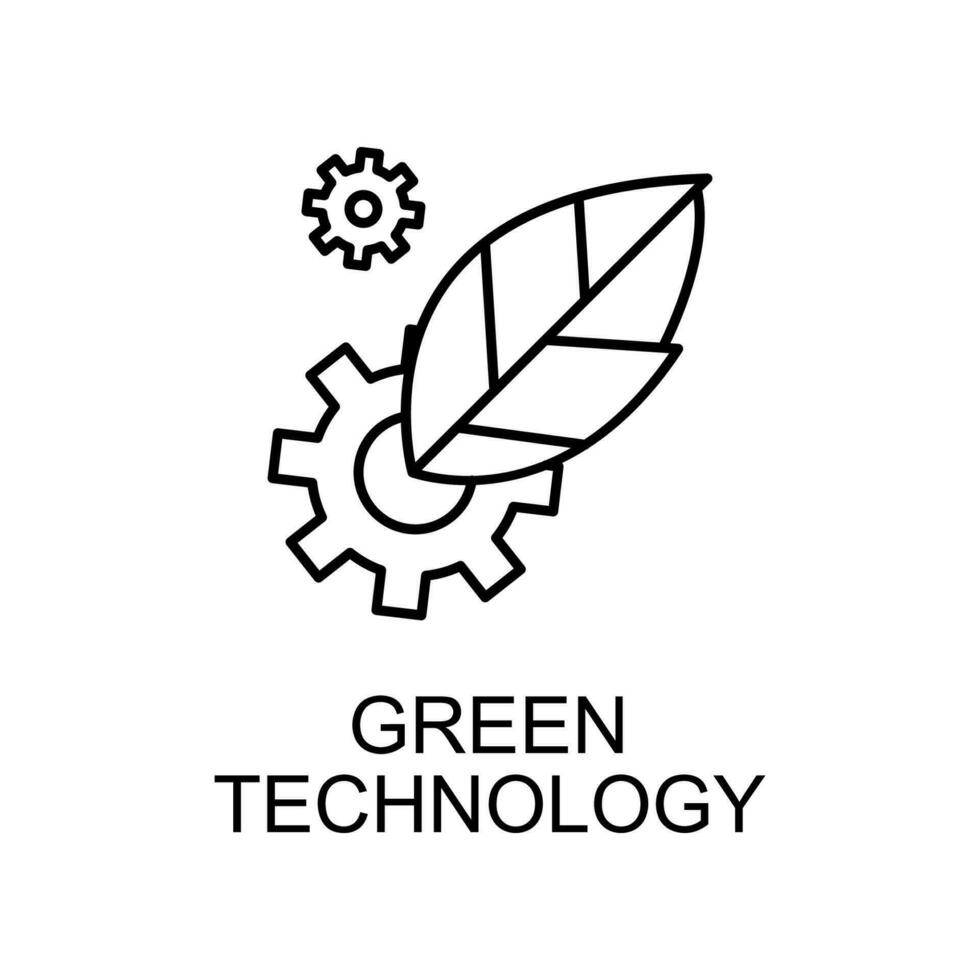 Vektorsymbol für grüne Technologie vektor