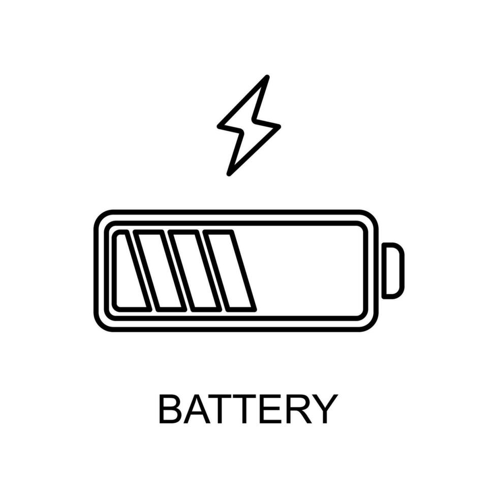 batteri tecken vektor ikon