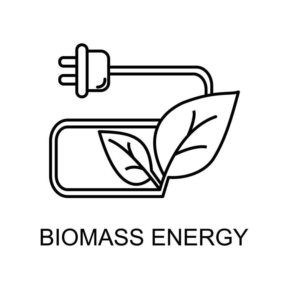 Biomasse Energie Vektor Symbol