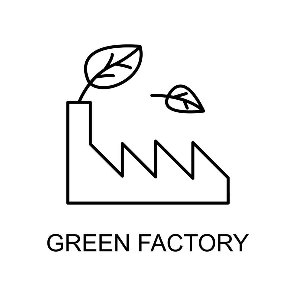 grön fabrik vektor ikon