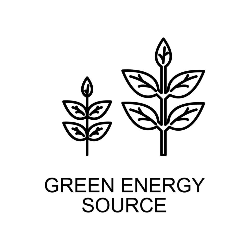 grön energi källa vektor ikon