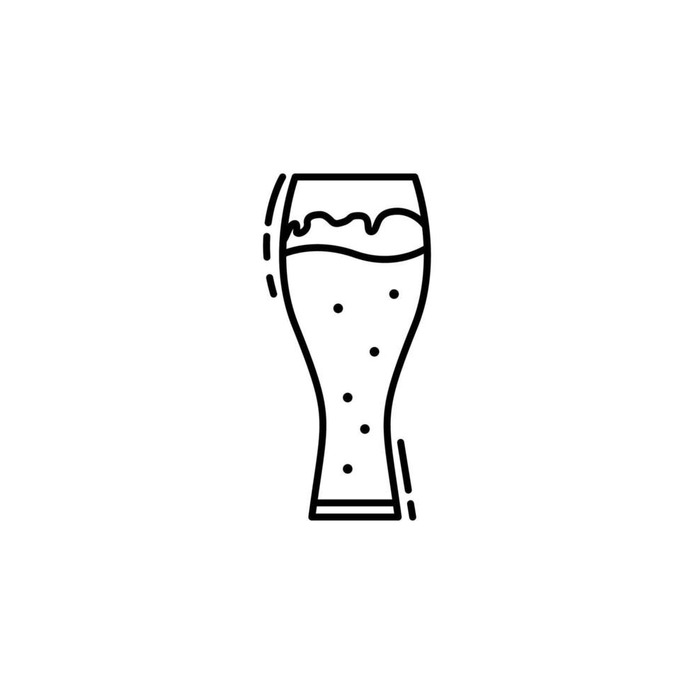 glas av öl skymning vektor ikon