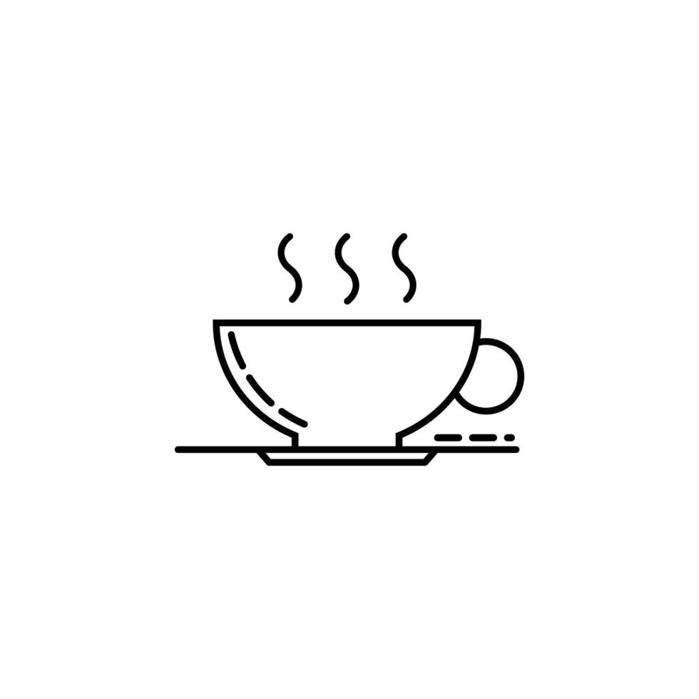 kopp av kaffe skymning vektor ikon