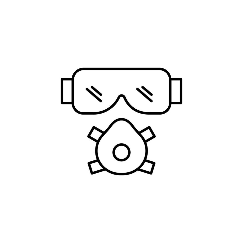 Gebäude Brille und Maske Vektor Symbol