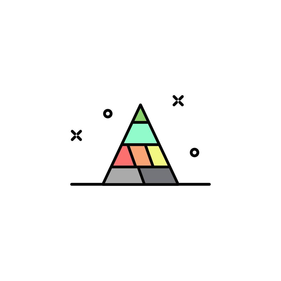 Pyramide Diagramm farbig Vektor Symbol