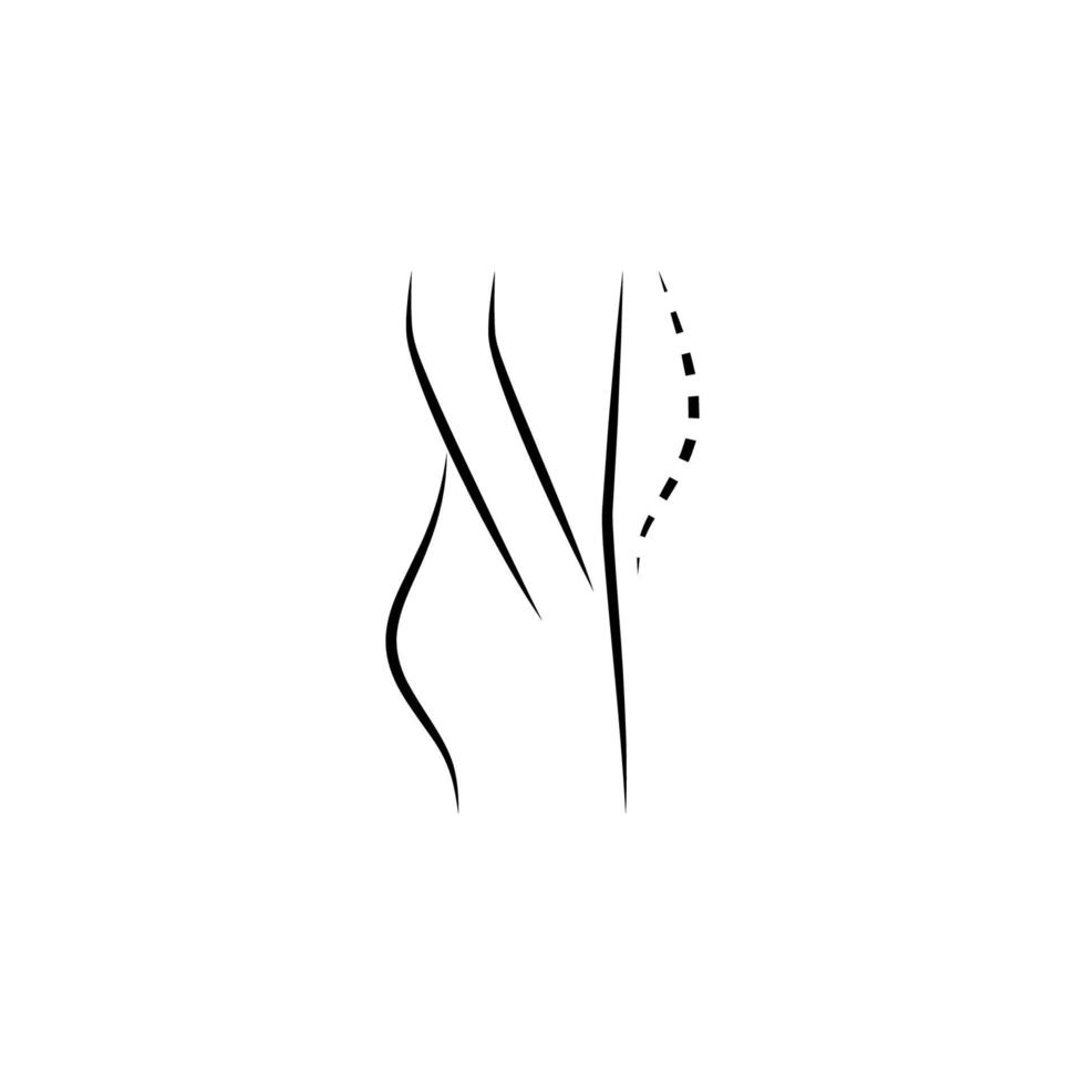Bauch, Chirurgie Hand gezeichnet Vektor Symbol