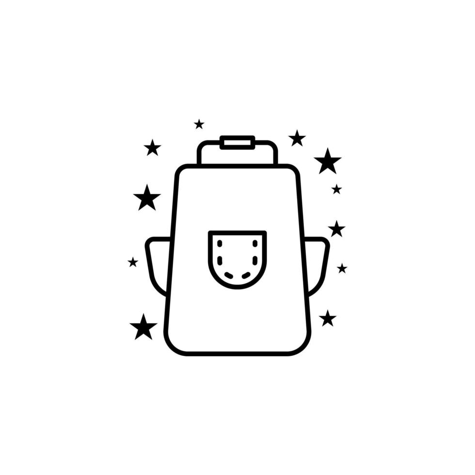 väska ryggsäck kvinna vektor ikon