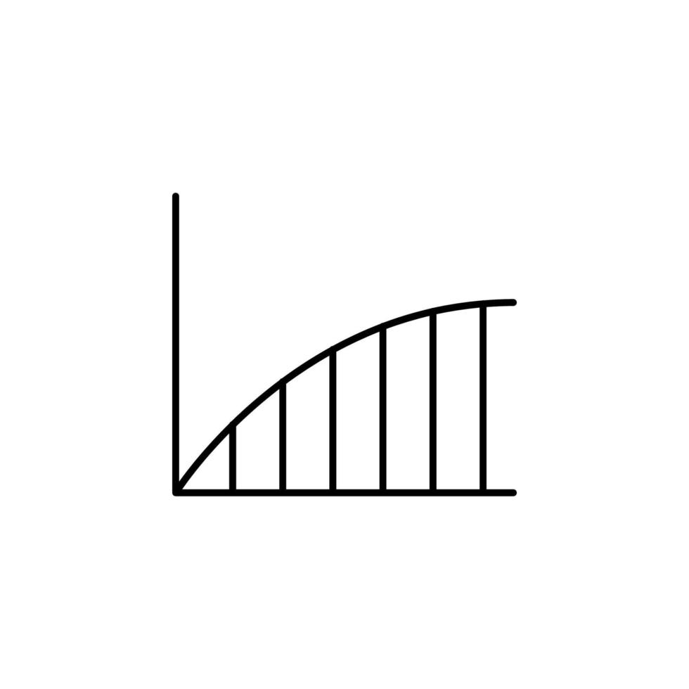 linje Diagram linje vektor ikon