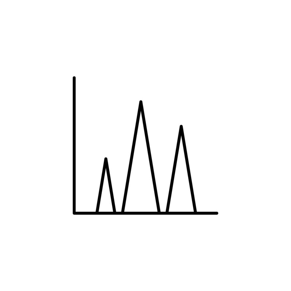 kolumn Diagram linje vektor ikon