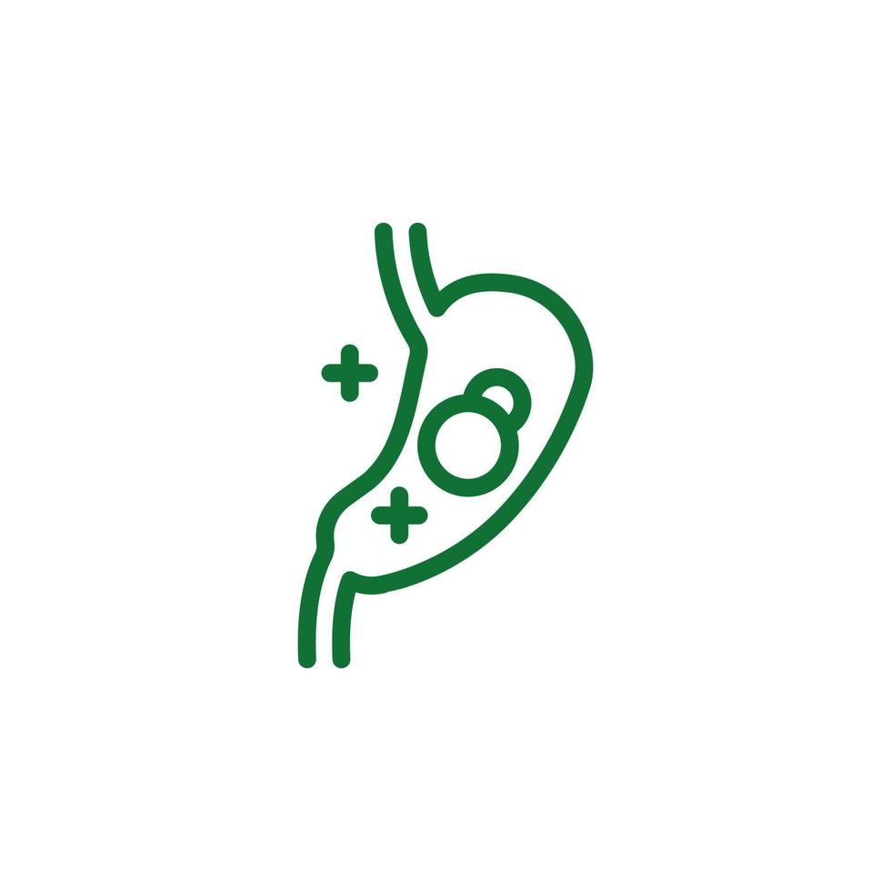 Vitamin, Bauch Grün Vektor Symbol