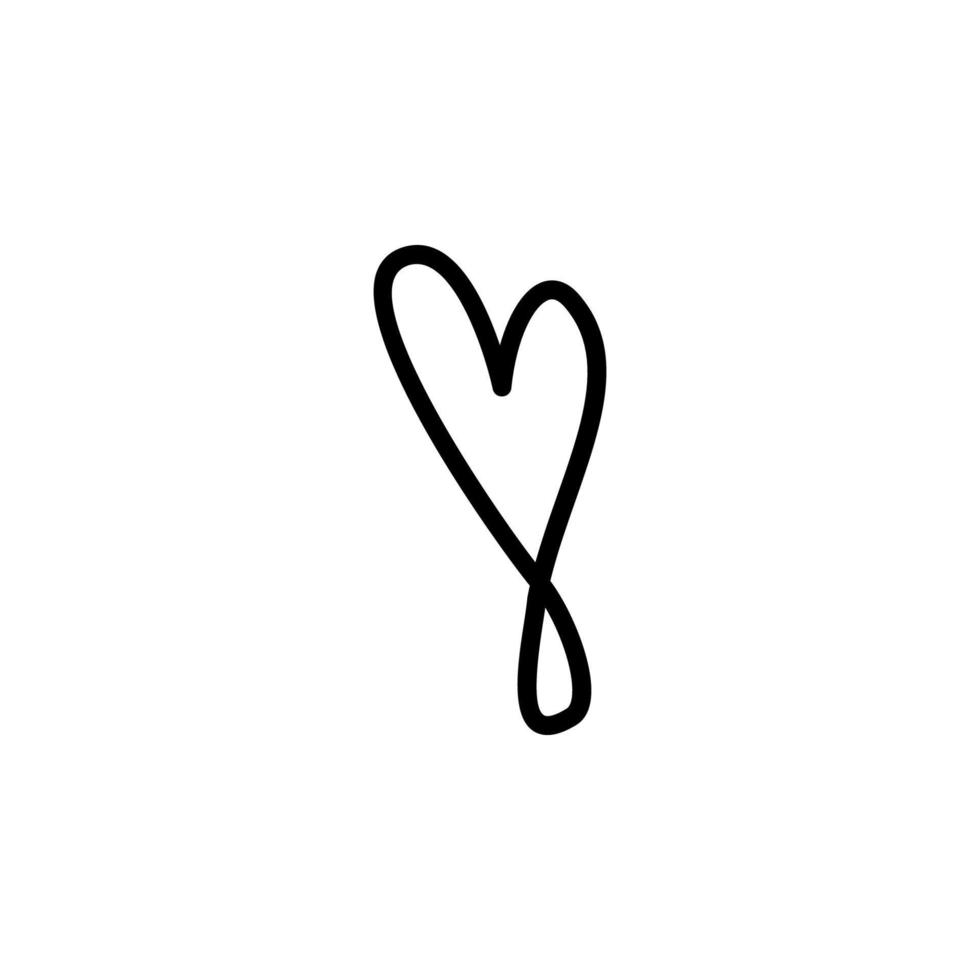 Herz Hand gezeichnet Vektor Symbol