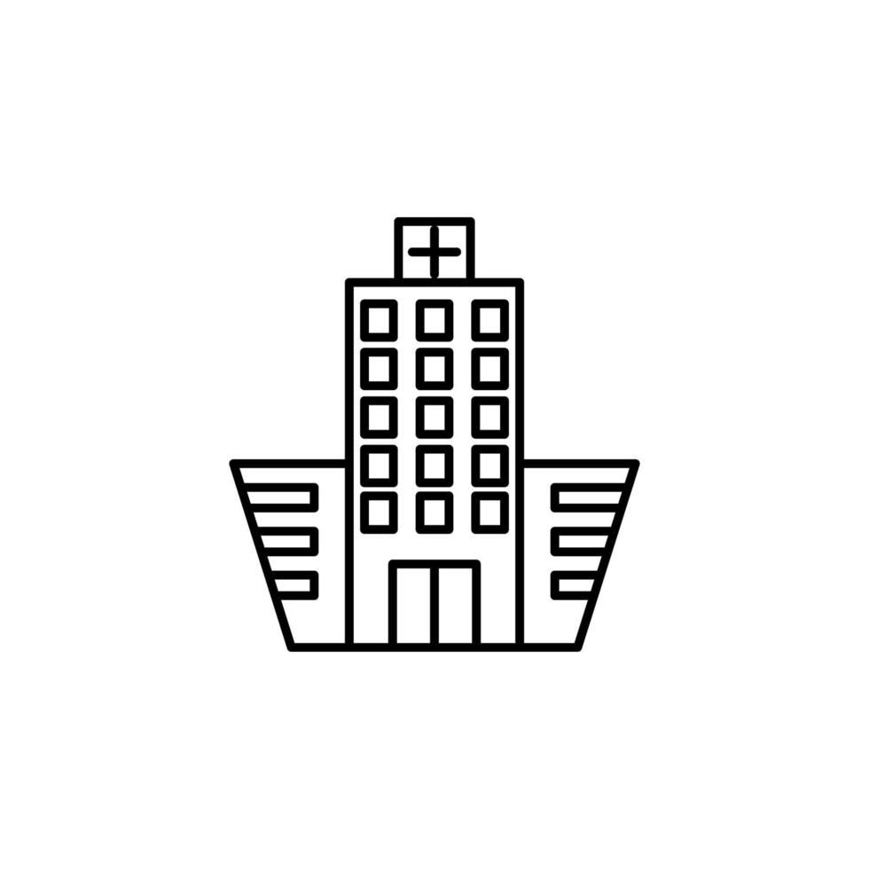 Gebäude, Klinik, Krankenhaus Vektor Symbol