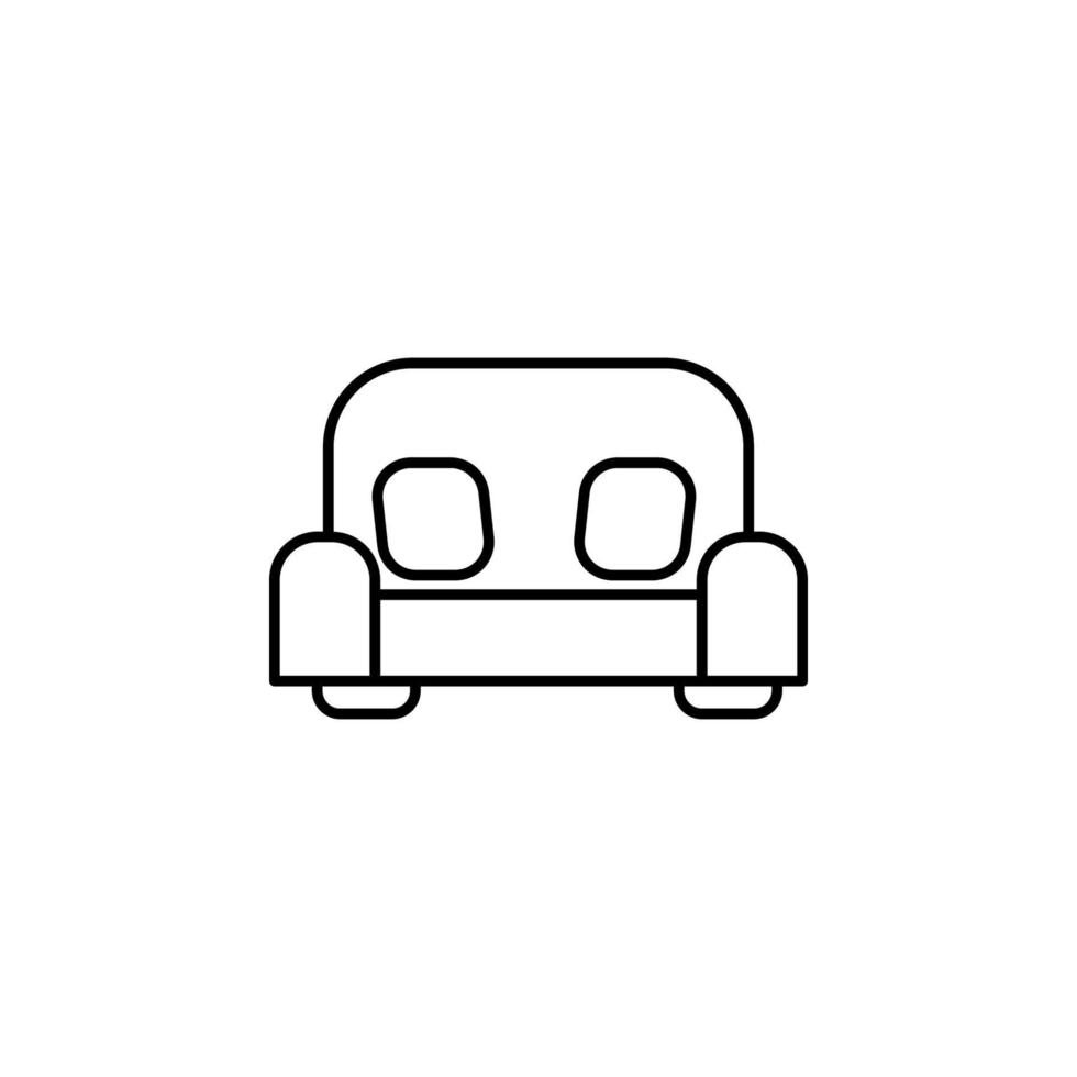 Sofa-Vektor-Symbol vektor