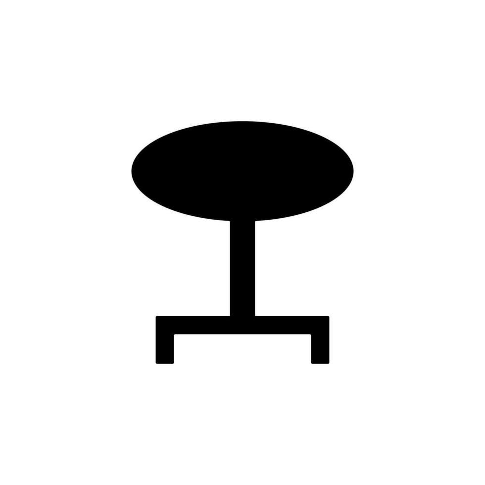 runden Tabelle Glyphe Vektor Symbol