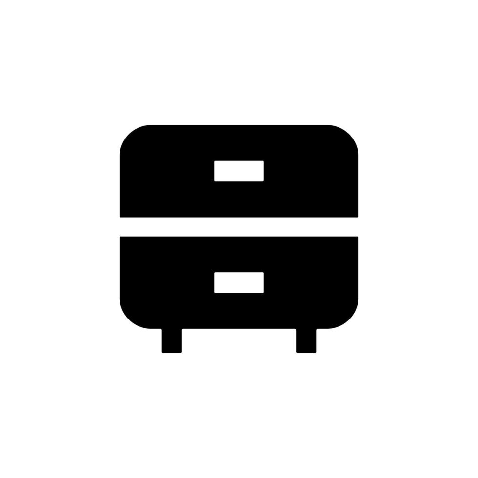 nattduksbord glyf vektor ikon
