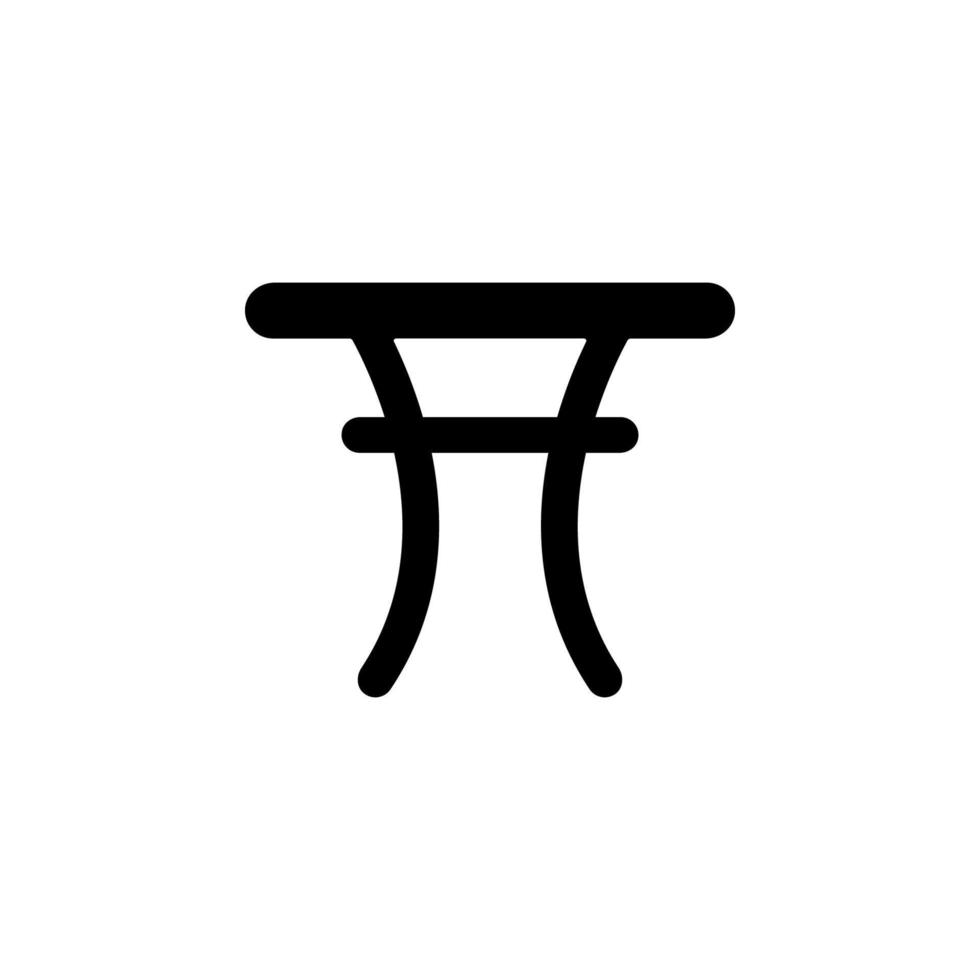 runden Tabelle Glyphe Vektor Symbol