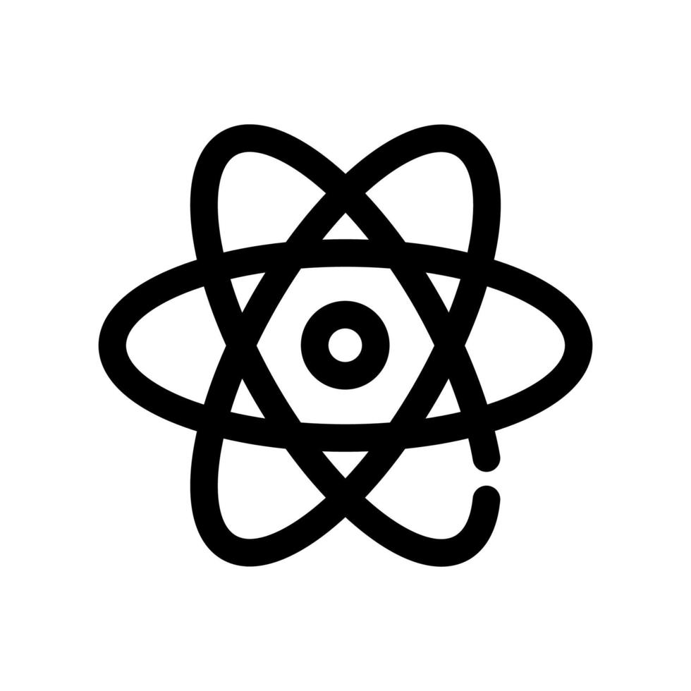 Atomsymbol im Umrissstil vektor