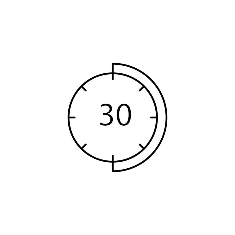 Hälfte Zeit, Uhr Vektor Symbol