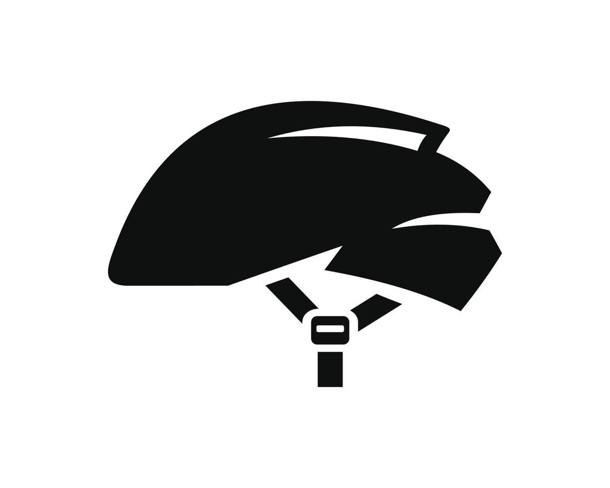 Fahrrad Helm Symbol isoliert auf Weiß Hintergrund vektor