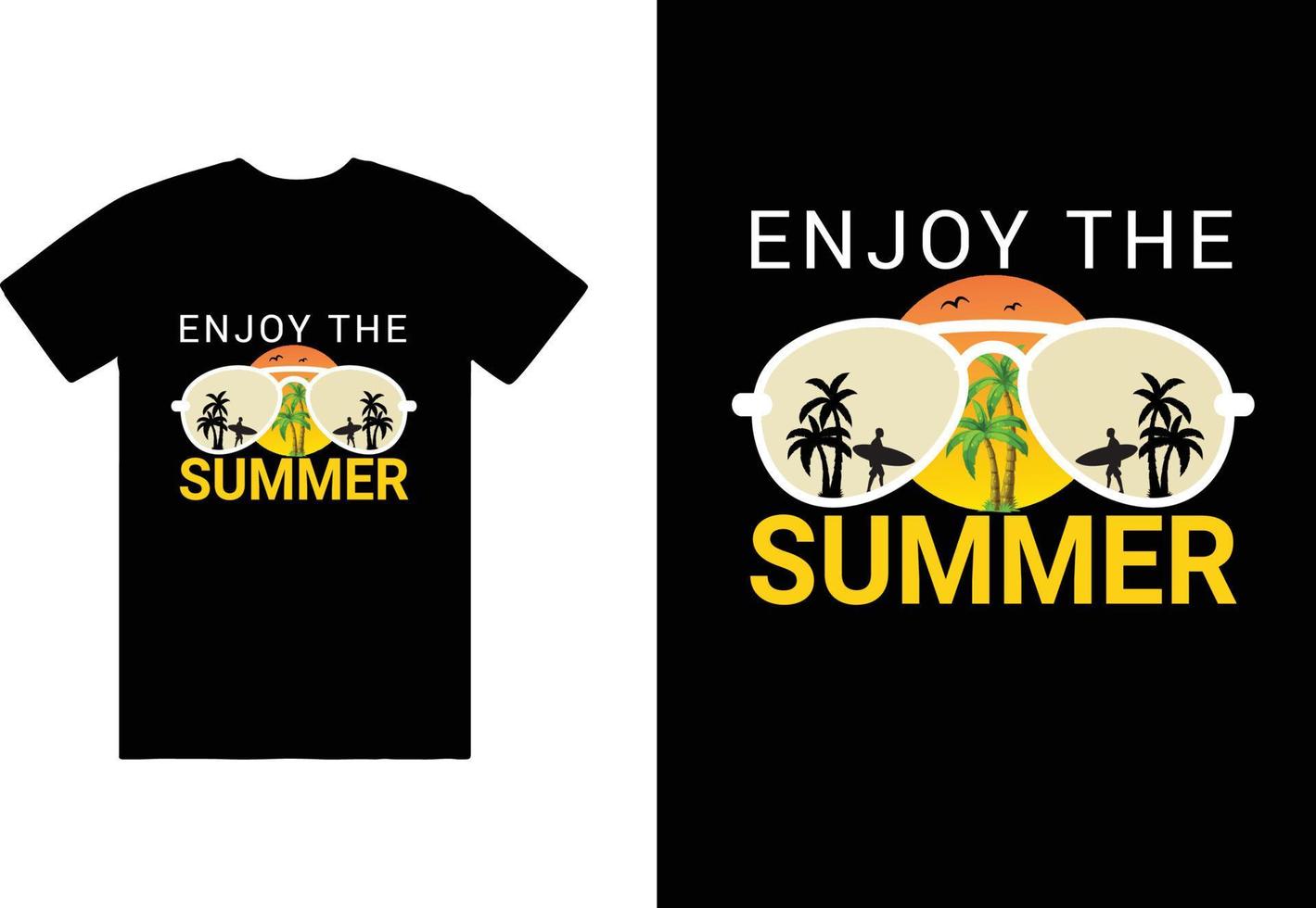 sommar tshirt design, beställnings- t-shirt design vektor